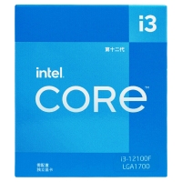 Intel/英特尔 12代酷睿i3-12100F盒装CPU 台式机电脑处理器