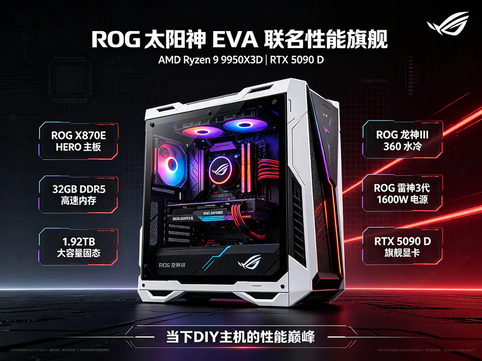 AMD R9 9950X3D + RTX 5090D ROG全家桶 DIY主机天花板