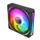 g-partners V120 曲镜 ARGB温控 黑色 反向风扇