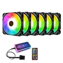 coolmoon(酷月)RGB 6个静月RGB风扇+标准控制器